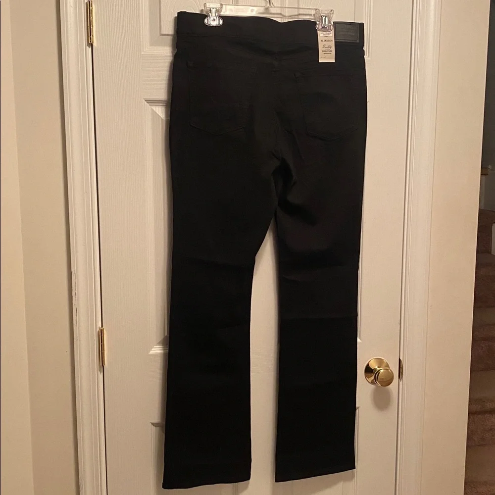 Levi's Strauss Signature Women's Black Pull-On Boot Cut Jeans…size 16L - Picture 2 of 7